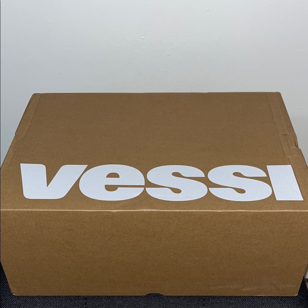 Vessi Brown Sneaker Box with White Logo